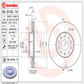 Brembo OE 15-19 Volkswagen e-Golf/14-21 Golf/15-19 Golf SportWagen/19-21 Jetta Front Disc Brake Kit