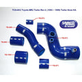 Samco Toyota MR2 Turbo SW20 3S-GTEU REV 1 2 8993 (5) Intercooler Hose Kit (YELLOW)