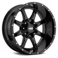 MO970 16x8 6x135/6x139.7 GLOSS BLACK W/MILLED LIP (0 mm)