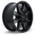 RAVINE 17X8 5X135/139.7 ET0 CB87.1 GLOSS BLACK MILLED