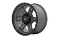 Rough Country 79 Series Wheel One-Piece Gunmetal Gray w/Black Ring 17x8.5 6x5.5 0mm