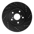 R1 -25 BMW 228I xDrive Gran Coupe Left Front Drilled & Slotted Black Brake Rotor