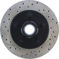 R1 1992-2002 Chevrolet Tahoe Front Right Drilled & Slotted Black Brake Rotor