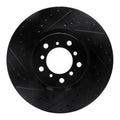 R1 00-03 BMW M5 Right Front Drilled & Slotted Black Brake Rotor