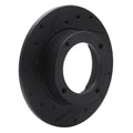 R1 73-79 Honda Civic Front Left Drilled & Slotted Black Brake Rotor