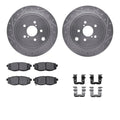 R1 10-25 ScIon FR-S Rear Drilled & Slotted Silver Brake Rotor Set w/Ceramic Pads and Hardware