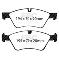 EBC 05-06 Mercedes-Benz G55 AMG 5.4 Supercharged Greenstuff Front Brake Pads
