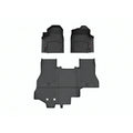 WeatherTech Black Front and Rear Floorliners for Vinyl Floors Fits -22-25 Hummer EV Pickup 441766-1-2V