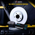 R1 Concepts Brake Rotor- Carbon Coated with Ceramic Pads Hdw Fits Toyota Sequoia
