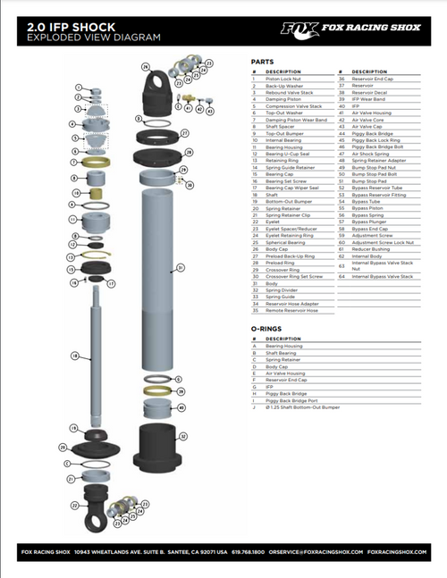FOX silver shock absorber