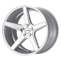 KM685 DISTRICT BRIGHT SILVER WITH MACHINED FACE 20 X 10.5 5X4.5 7.13 b/s 35 o/s