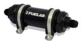 Fuelab 828 In-Line Fuel Filter Long -12AN In/Out 6 Micron Fiberglass - Blue