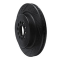 R1 03-05 Jaguar XJR Front Left Drilled & Slotted Black Brake Rotor