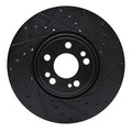 R1 20-23 Mercedes-Benz GLE350 Front Right Drilled & Slotted Black Brake Rotor