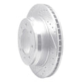 DFC 12-21 Nissan NV3500 Rear Left Drilled & Slotted Silver Brake Rotor