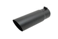 Gibson Round Single Wall Angle-Cut Tip - 5in OD/4in Inlet/12in Length - Stainless