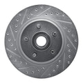R1 76-81 Chrysler Newport Front Left Drilled & Slotted Silver Brake Rotor