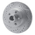 R1 76-81 Chrysler Newport Front Left Drilled & Slotted Silver Brake Rotor