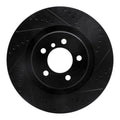 R1 06-12 Land Rover Range Rover Front Right Drilled & Slotted Black Brake Rotor