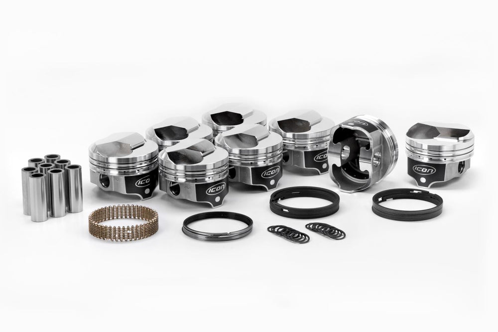 6315 CHEVROLET 427 ROD 6.135 OC HOLLOW DOME .425 38CC 1V ICON PREMIUM FORGED PISTON SET