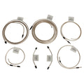 Brake Line Kit Jeep 1997-2006 TJ Wrangler; w o Unlimited Package w o ABS w Rear Disc Brakes; Nickel Copper Premium Brake Lines with Black Oxide Fittings; Includes 7 coiled brake lines with lengths and fittings made specifically for each location