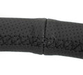 NRG Reinforced Stealth Wheel (380mm) 3 Spoke Center 1in Deep Dish - Perforated Leather Black Stitch