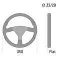 Sparco Steering Wheel L505 Lap 5 Blk/Blk/Blk