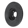 R1 07-08 BMW ALPINA B7 Rear Right Drilled & Slotted Black Brake Rotor