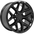 20 IN REPLICA WHEEL CV98B FITS CHEVY SILVERADO RIM 20X9 BLACK WHEEL
