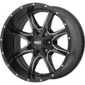MO970 17x8 6x135.00/6x139.70 SATIN BLACK MILLED (0 mm)