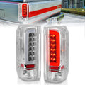 8796 F150/F250/F350/F450/8896 BRONCO LED TAIL LIGHTS CHROME HOUSING CLEAR LENS