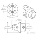 UNIVERSAL BILETJOINT:FR POWER X 3/4IN POLISHED