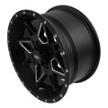 ITP Tornado 14X7 / 4x110 BP / 5+2 Offset Matte Black w/ Milled Accents Wheel
