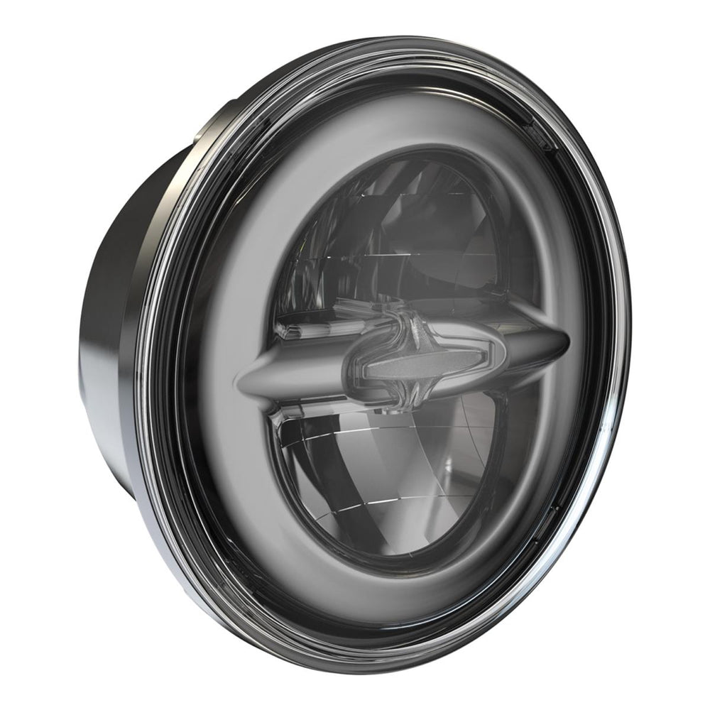 6025 MODEL 12V DOT/ECE HIGH/LOW BEAM REFLECTOR HEADLIGHT W/DARK CHROME INNER BEZEL