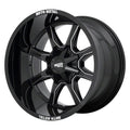 MO970 17x8 5x139.70/5x150.00 GLOSS BLACK W/ MILLED SPOKE & MOTO METAL ON LIP (0