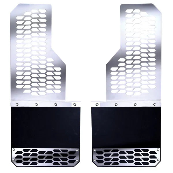 1421 TUNDRA REAR 2 PC MUD SKINS SOLID POLISHED STAINLESS STEEL