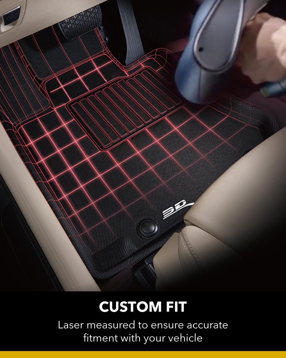 3D MAXpider 2013-2020 Infiniti QX60/JX Kagu 1st & 2nd & 3rd Row Floormats - Gray