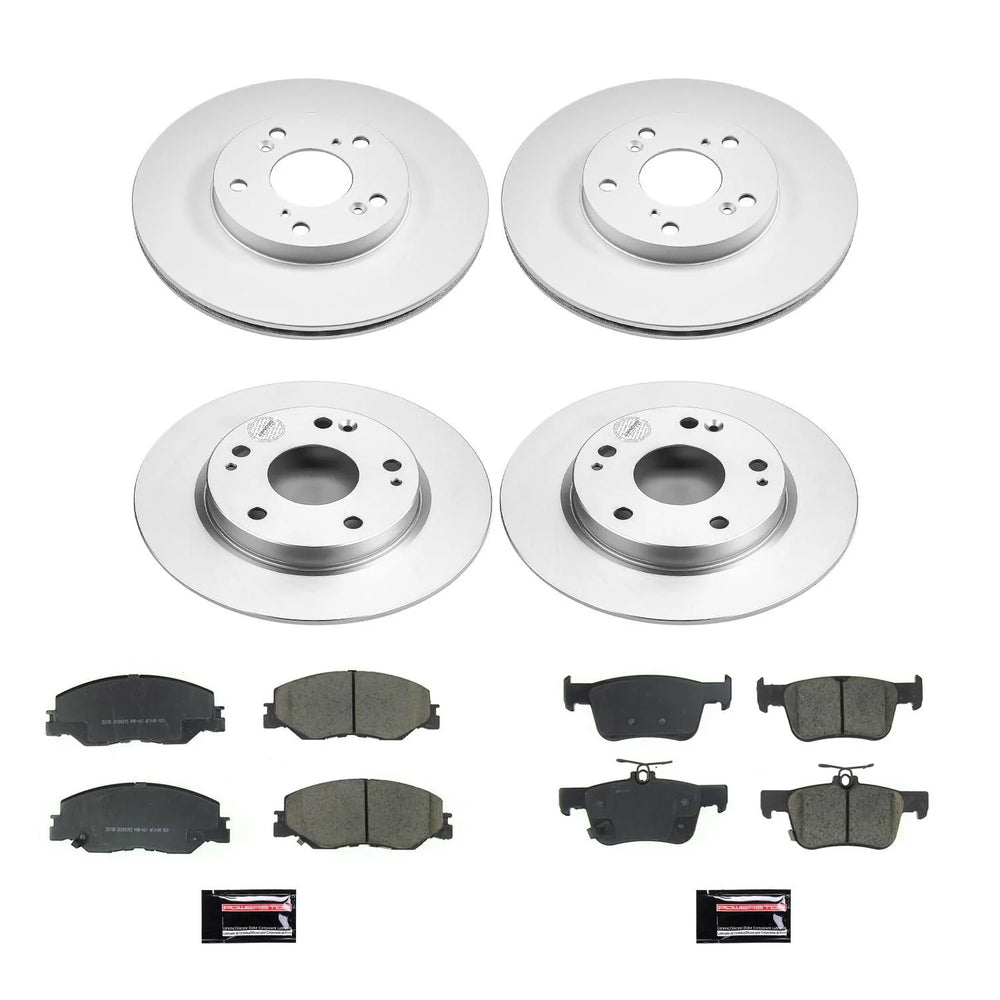 Power Stop 2019 Honda Insight Front & Rear Z17 Evolution Geomet Coated Brake Kit
