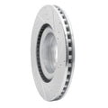 R1 15-23 Ford Mustang Front Left Drilled & Slotted Silver Brake Rotor