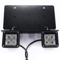 US LICENSE PLATE BRACKET W/(2)HEAVY DUTY 3X3 LED CUBES 3800 LUX