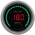 Autometer 52.4mm Black Switchable 0-100 Fuel Level / 8-18V Voltmeter Sport-Comp Elite Digital Gauge