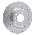 DFC 01-08 BMW 330xi Front Right Drilled & Slotted Silver Brake Rotor