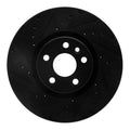 R1 16-17 Volvo XC60 Front Left Drilled & Slotted Black Brake Rotor