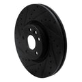 R1 16-17 Volvo XC60 Front Left Drilled & Slotted Black Brake Rotor