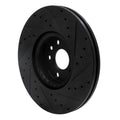 R1 16-17 Volvo XC60 Front Left Drilled & Slotted Black Brake Rotor