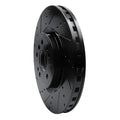 R1 12-18 Mercedes-Benz ML350 Front Left Drilled & Slotted Black Brake Rotor