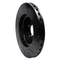 R1 12-18 Mercedes-Benz ML350 Front Left Drilled & Slotted Black Brake Rotor