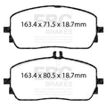 EBC 2019+ Mercedes-Benz A220 Sedan (V177) Yellowstuff Front Brake Pads