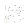 Brembo 08-17 Volvo XC60 2.0T HP2 Pads - Front
