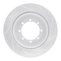 DFC 99-07 Ford E-350 Super Duty Rear Left Drilled & Slotted Silver Brake Rotor